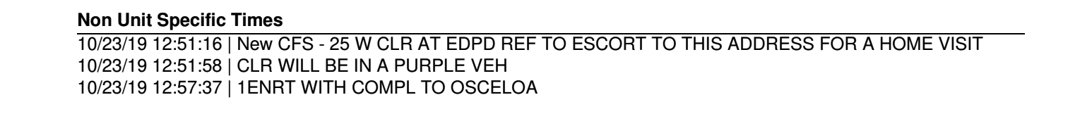 A request for a police escort was made for a “home visit” at Michael’s new Edisto Beach address.